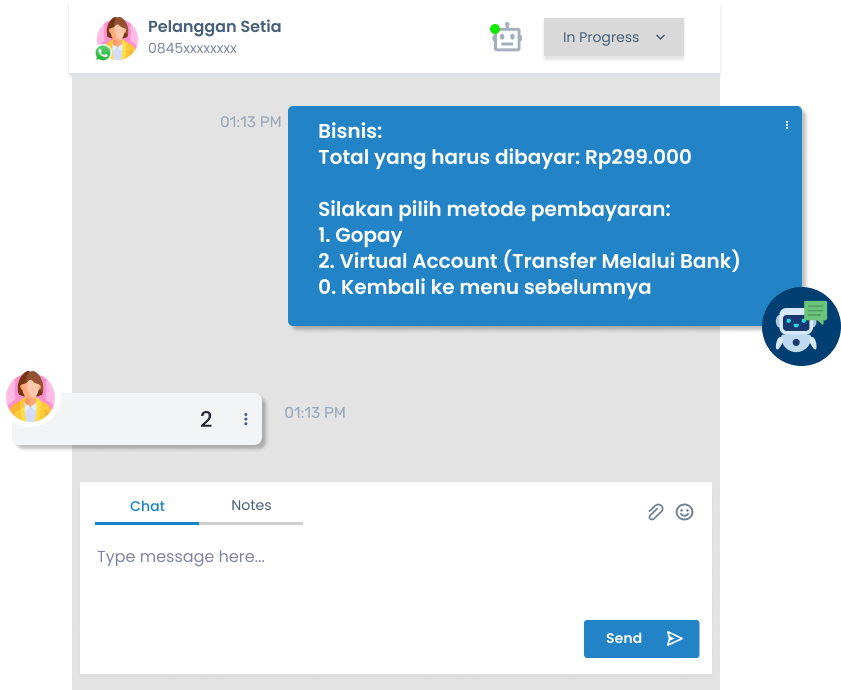 proses pembelian barantum chat