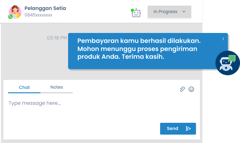 proses pembelian barantum chat