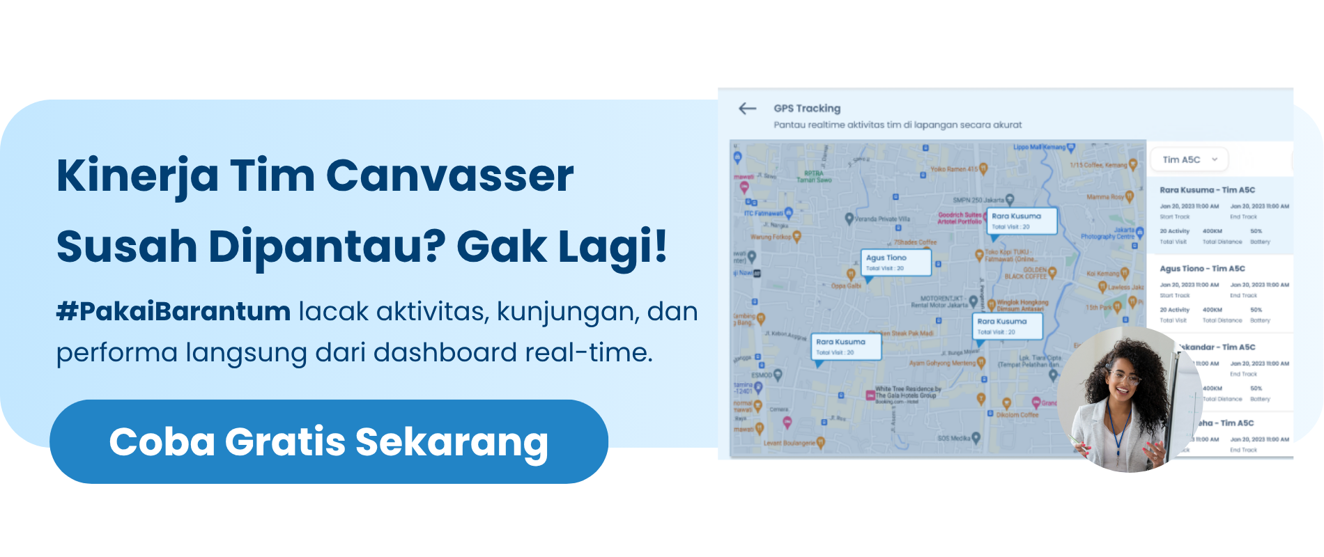 Kinerja Tim Canvasser Susah Dipantau? Gak Lagi! Kinerja Tim Canvasser Susah Dipantau? Gak Lagi!