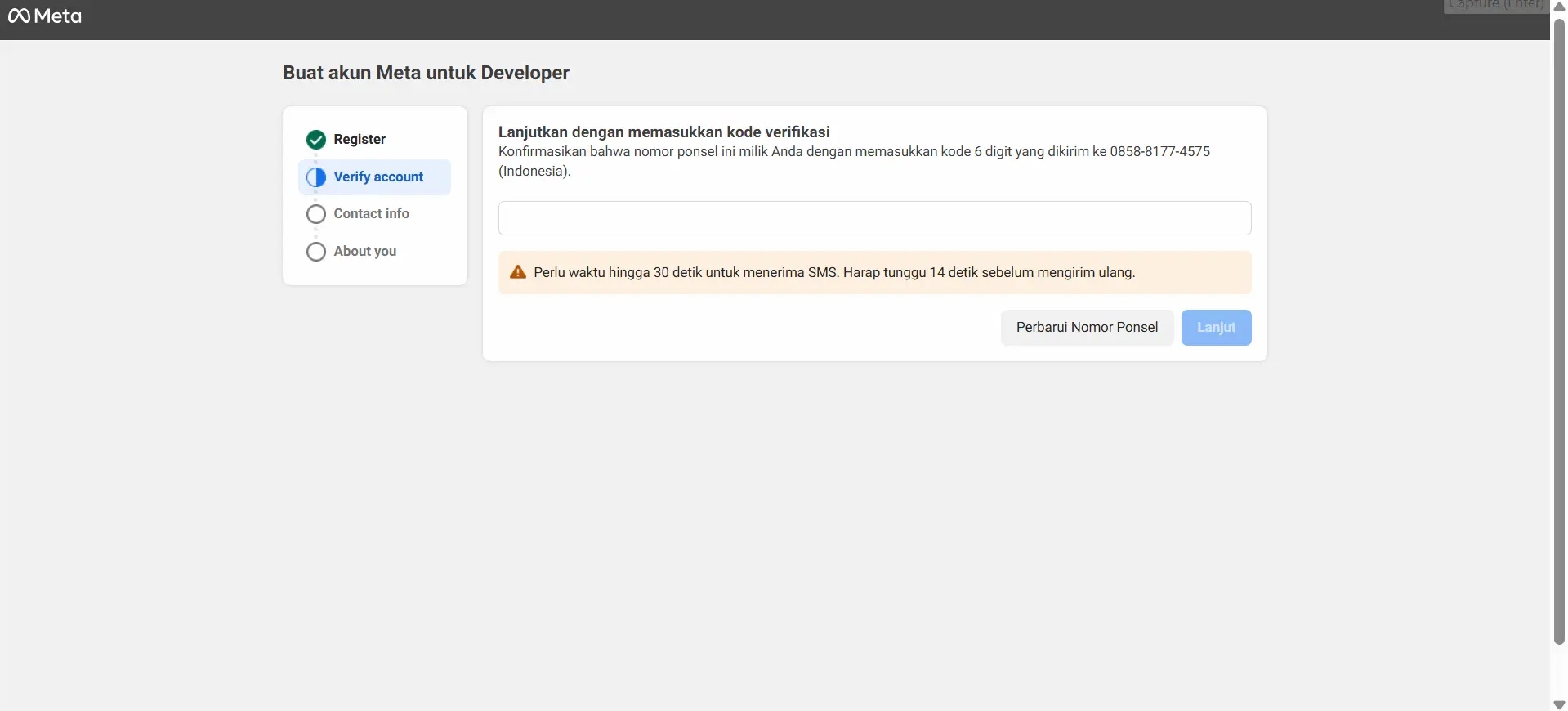 Buat Akun Meta untuk Developer
