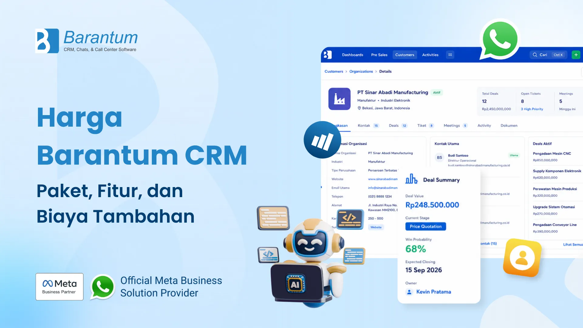 Harga Barantum CRM Paket, Fitur, dan Biaya Tambahan