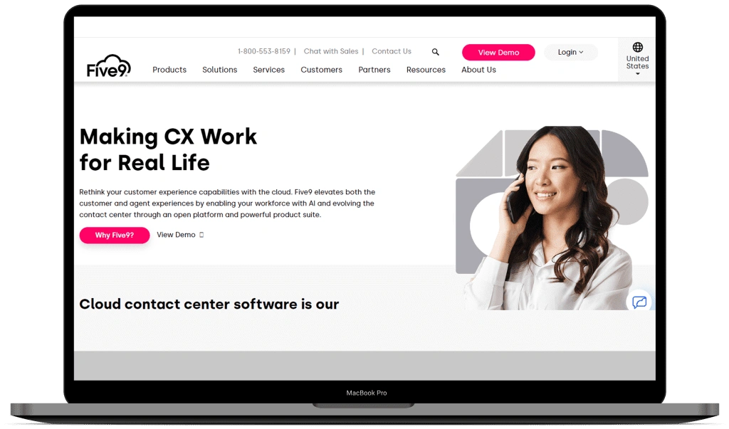 homepage Five9 homepage Five9