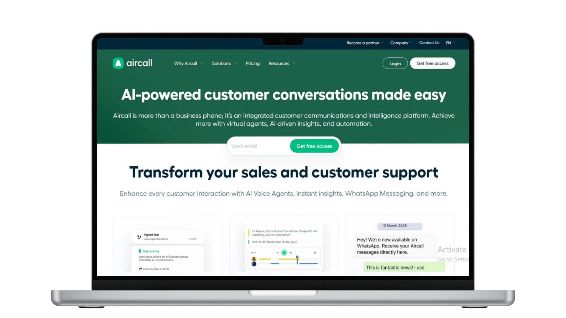 homepage aircall homepage aircall