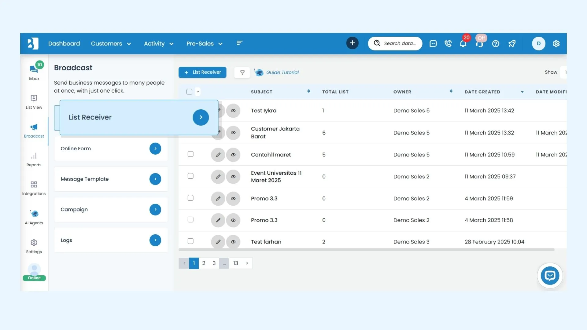 Buat Daftar Penerima wa blast Buat Daftar Penerima wa blast