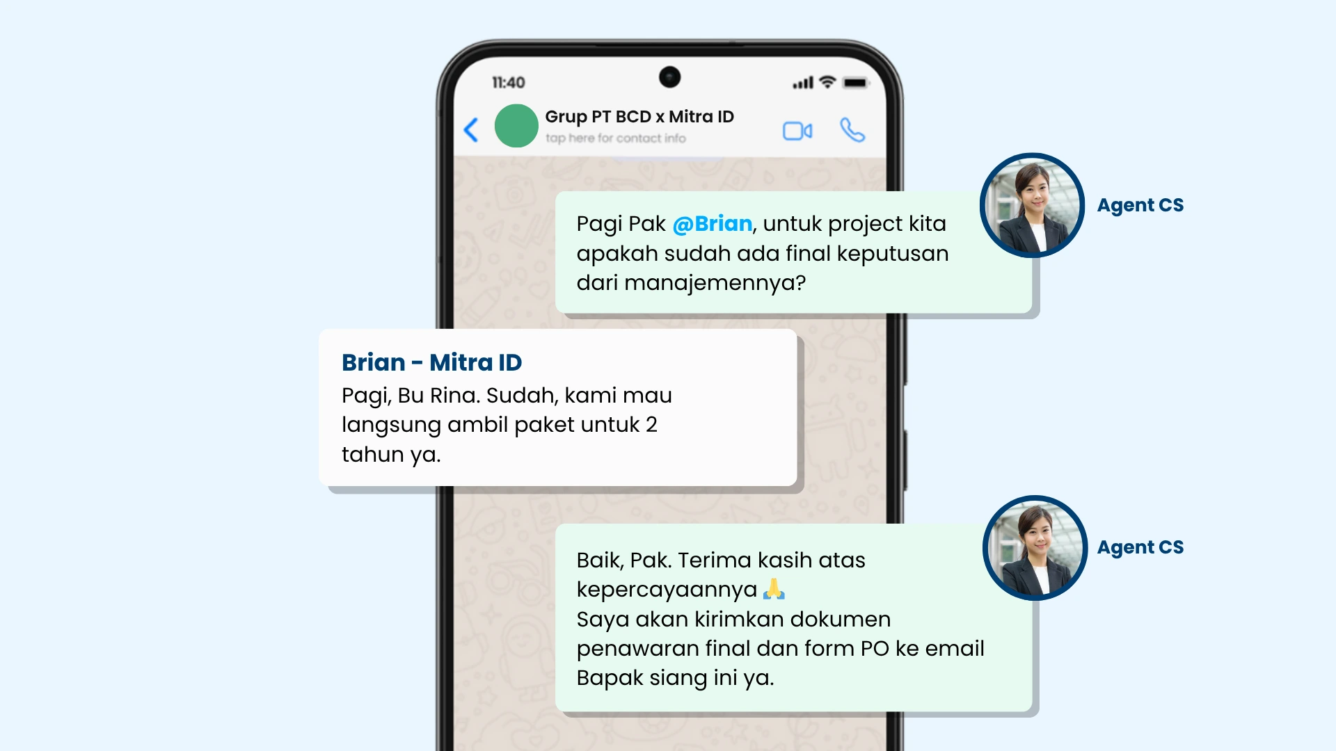 Contoh grup chat 2 Contoh grup chat 2