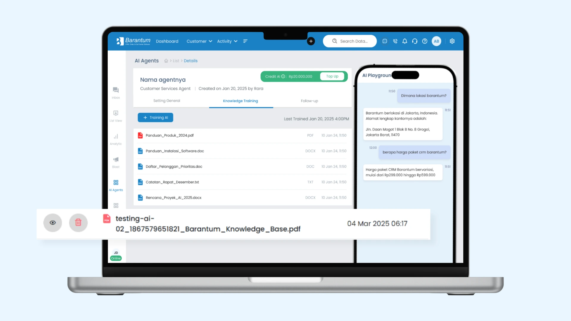 Knowledge Training AI