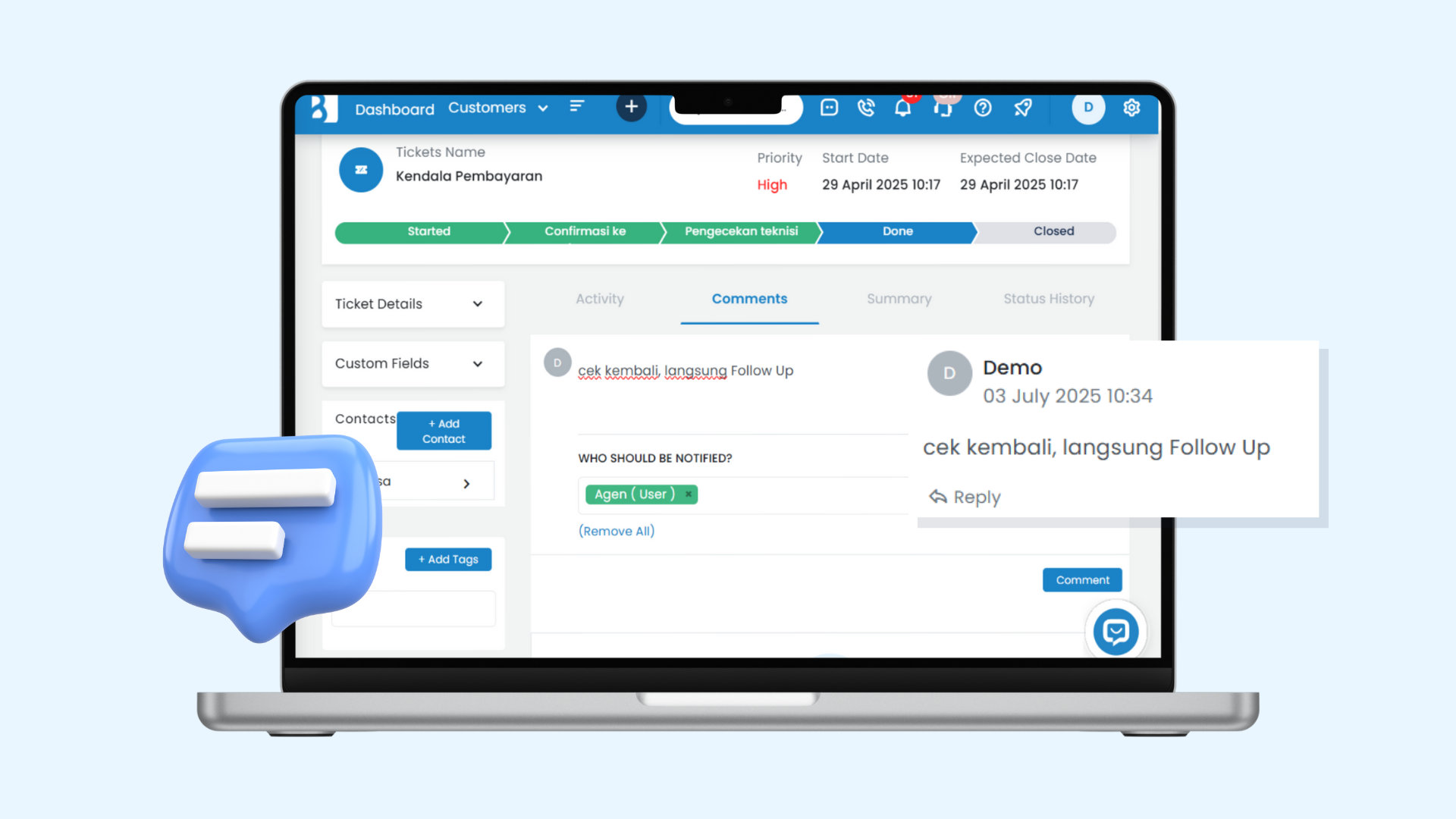 Kolaborasi Tim dalam Penanganan Ticket Kolaborasi Tim dalam Penanganan Ticket
