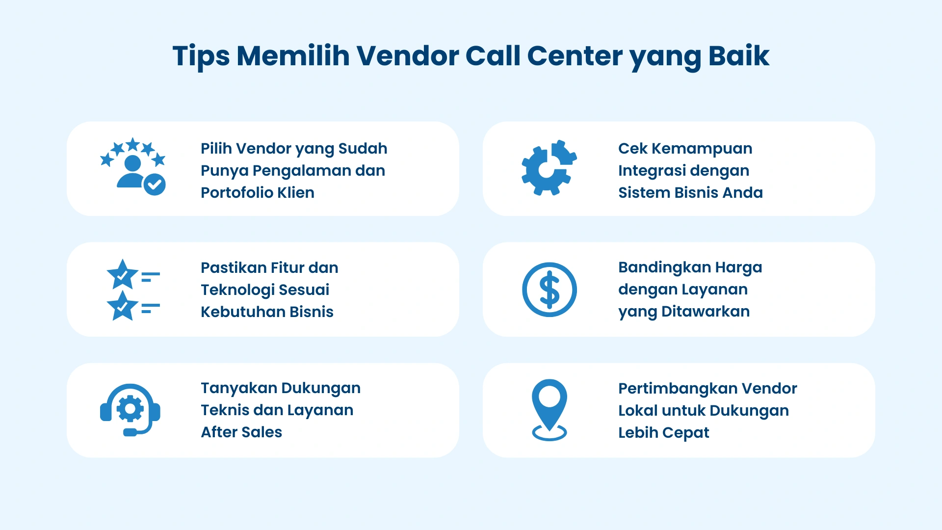 Tips Memilih Vendor Call Center