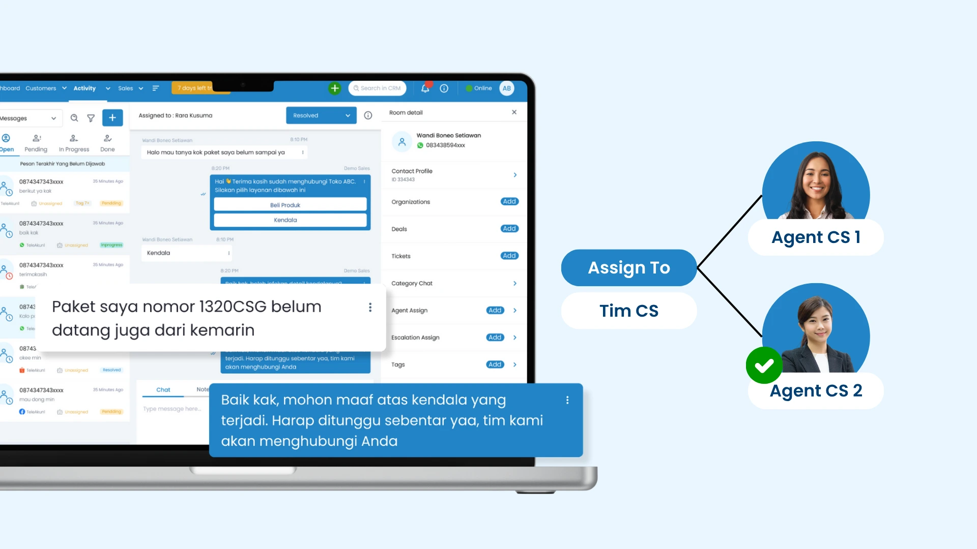 Distribusi Chat Otomatis Secara Merata Distribusi Chat Otomatis Secara Merata