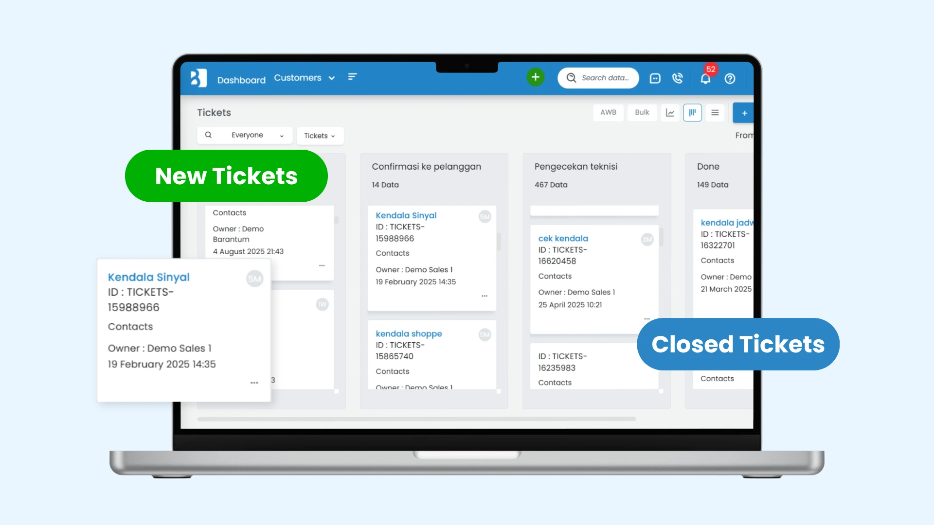 Laporan ticketing Laporan ticketing