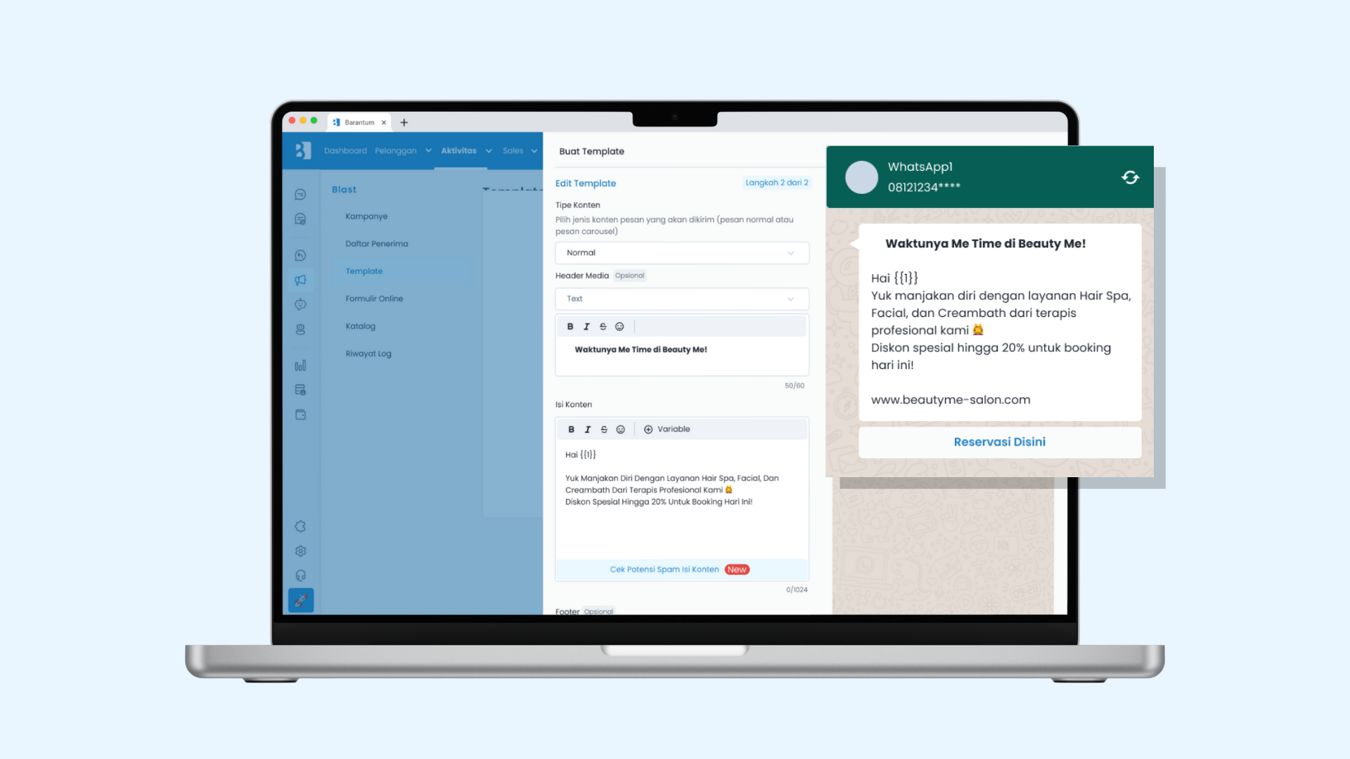 Tampilan Broadcast Tampilan Broadcast