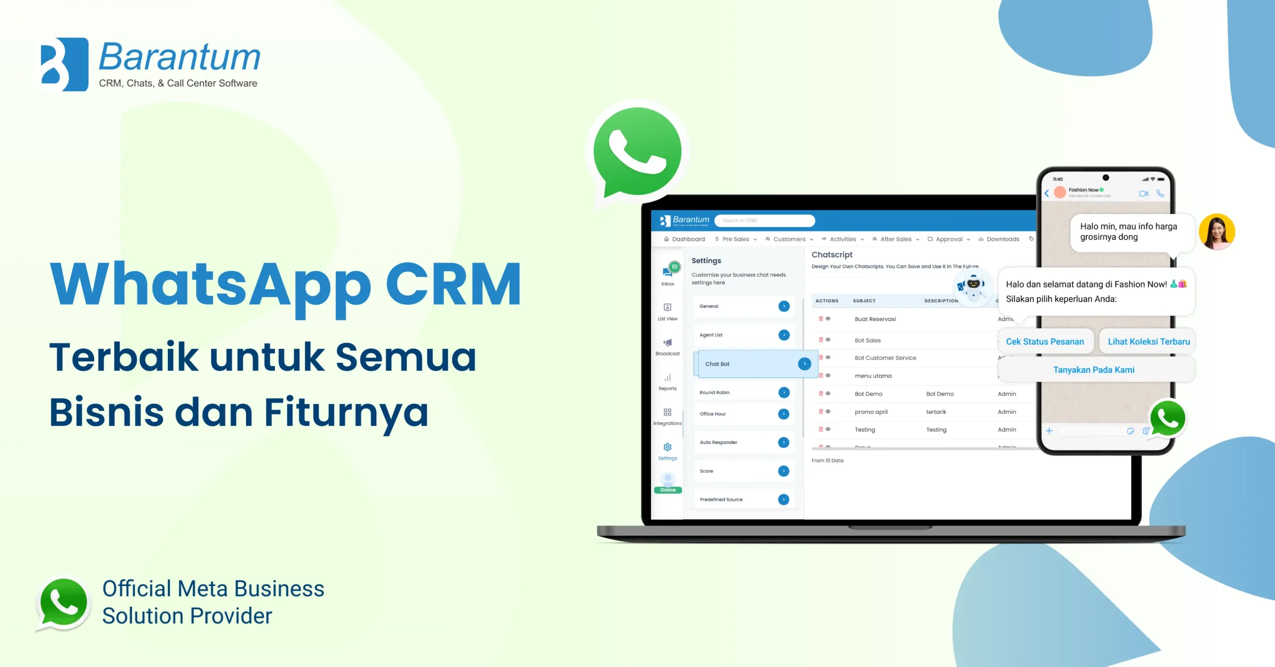 WhatsApp CRM Terbaik untuk Semua Bisnis & Fiturnya