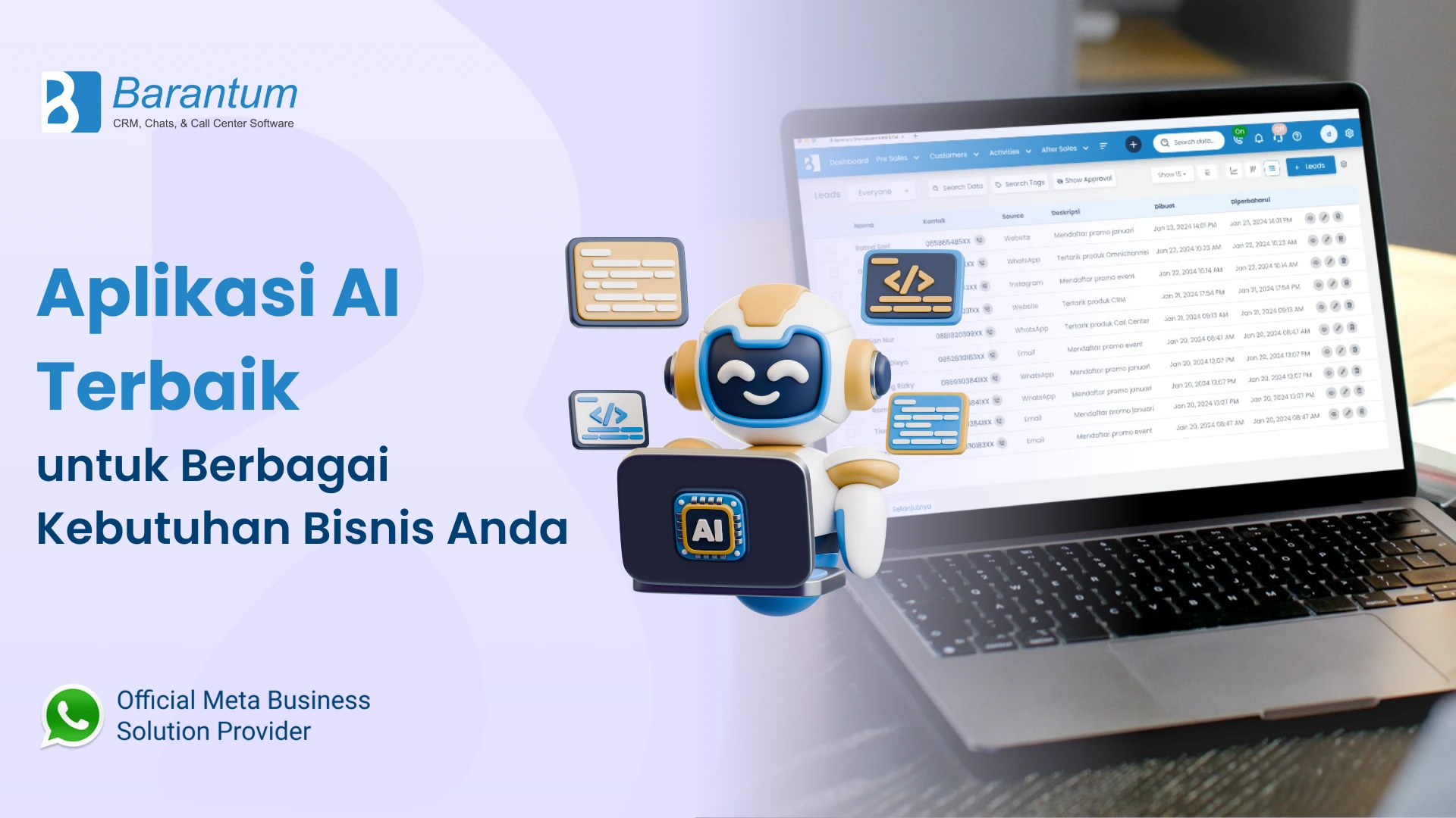 Aplikasi AI Terbaik untuk Berbagai Kebutuhan Bisnis Anda