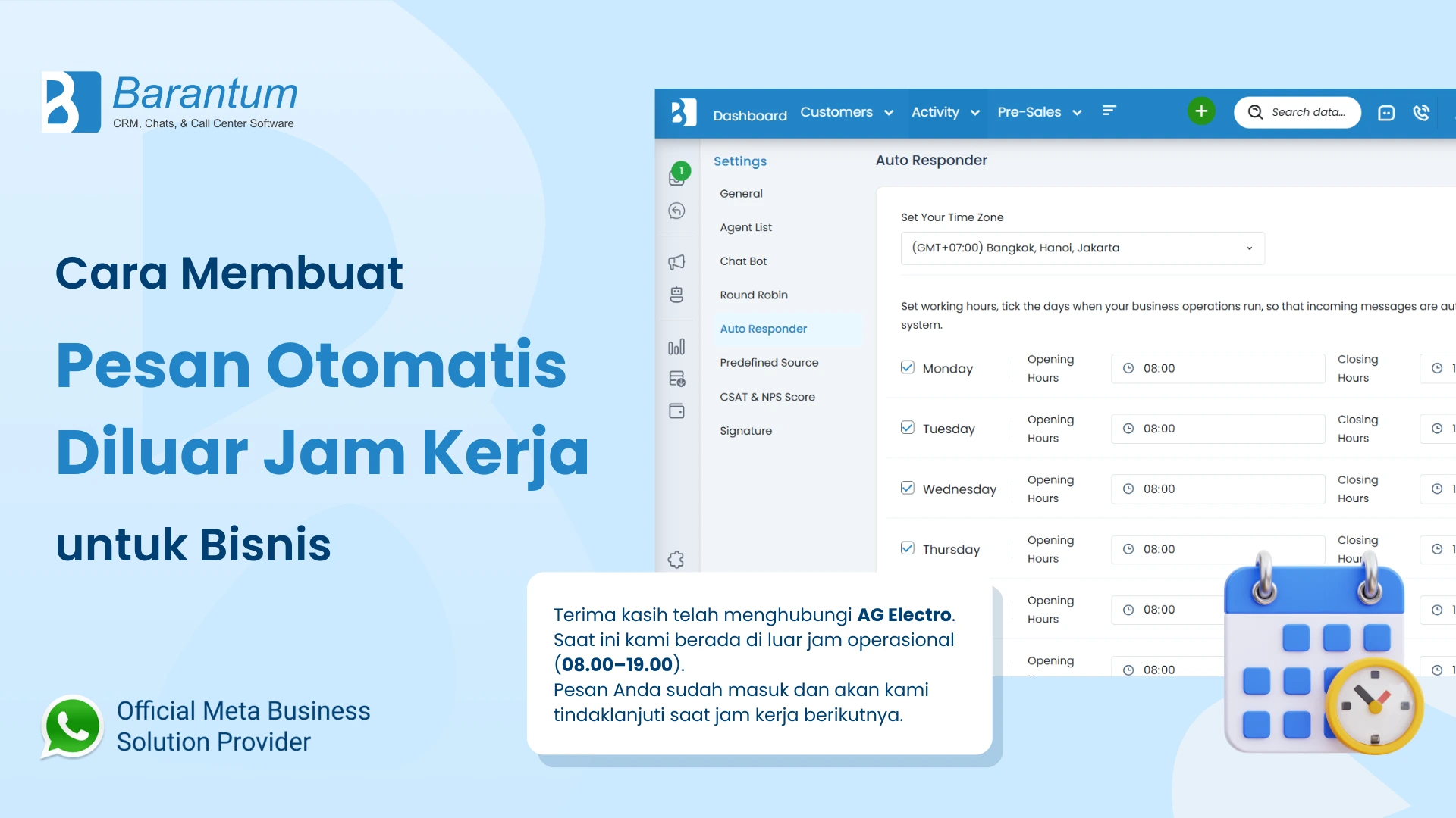 Cara Membuat Pesan Otomatis Diluar Jam Kerja untuk Bisnis
