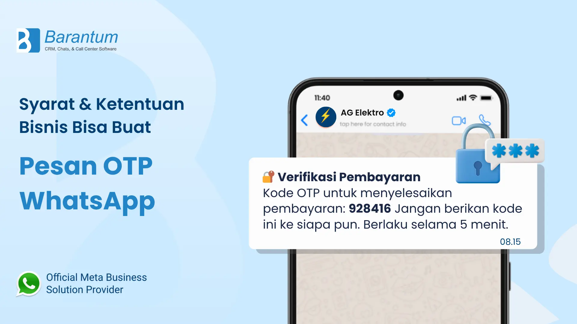 Syarat dan Ketentuan Bisnis Bisa Buat Pesan OTP WhatsApp