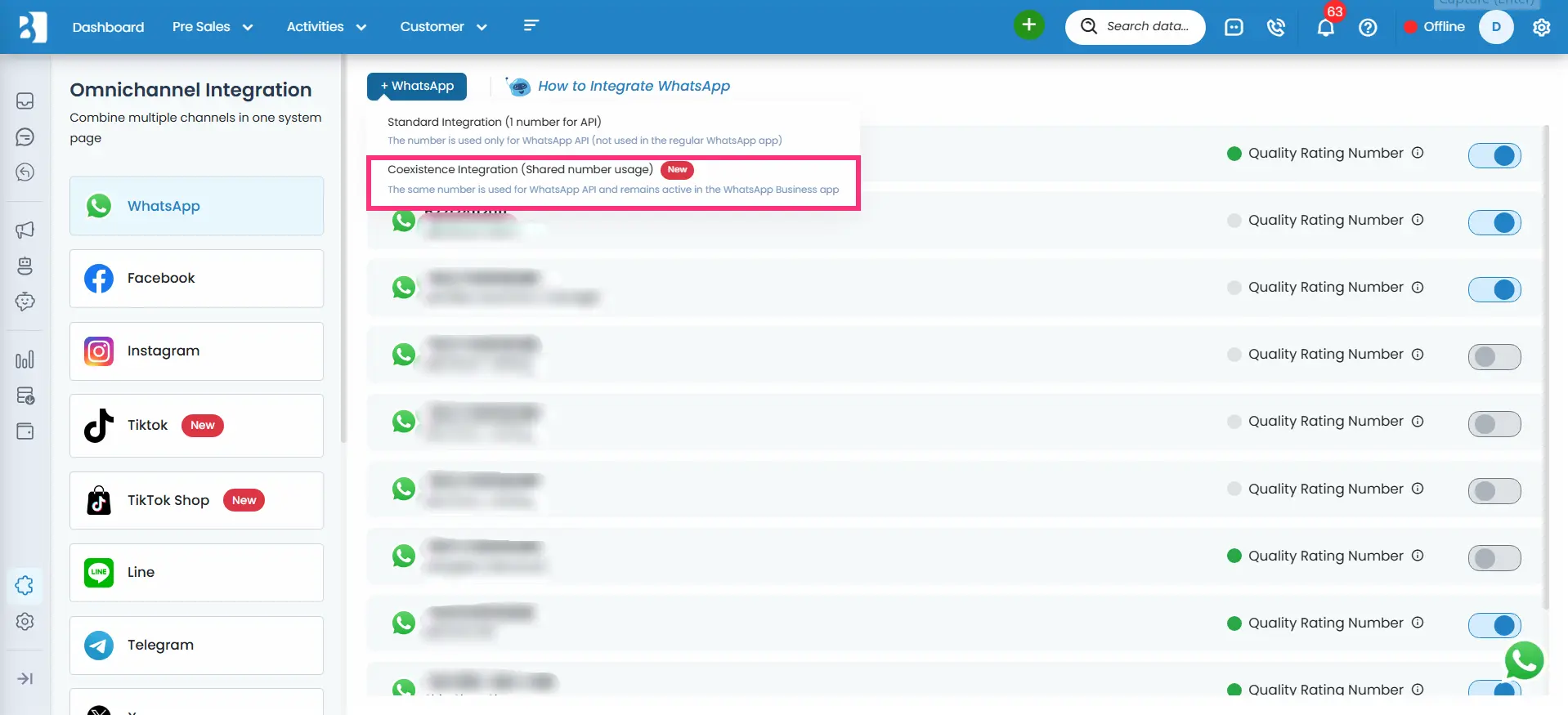 WhatsApp Coexistence Barantum - Step 3