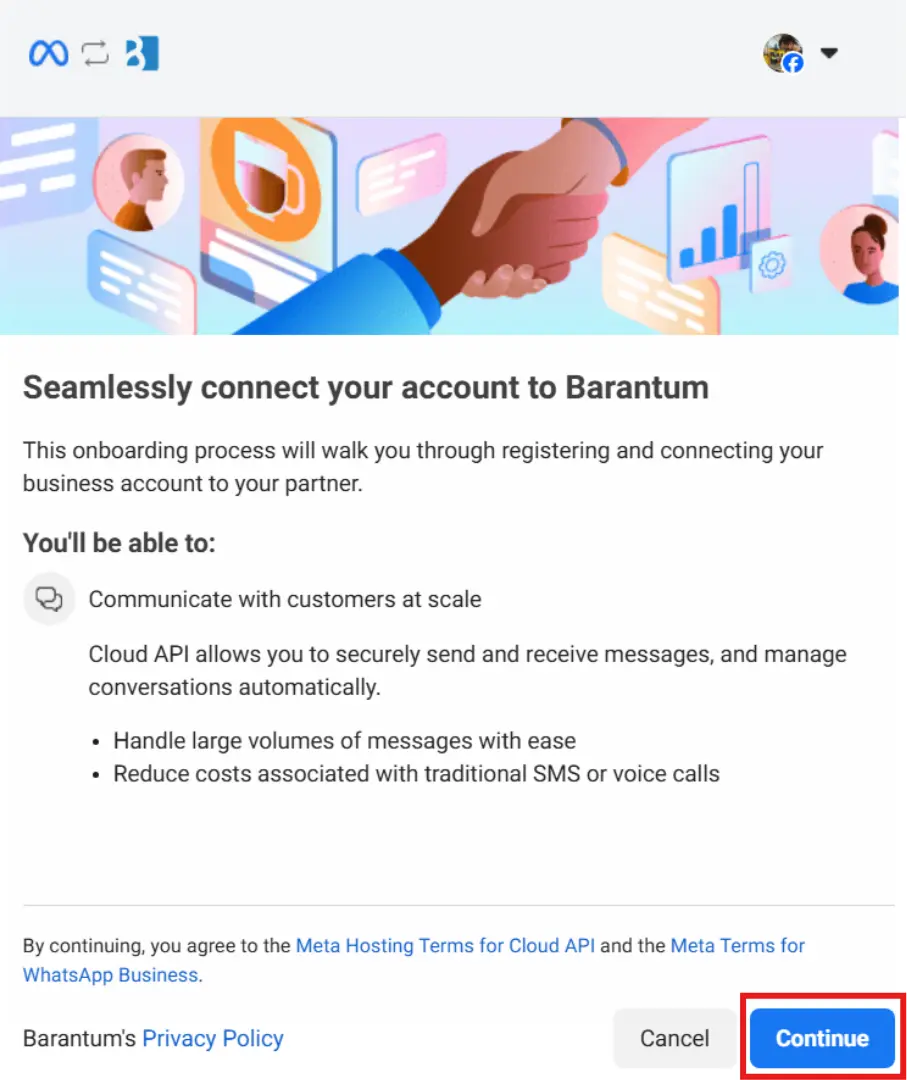 WhatsApp Coexistence Barantum - Step 4