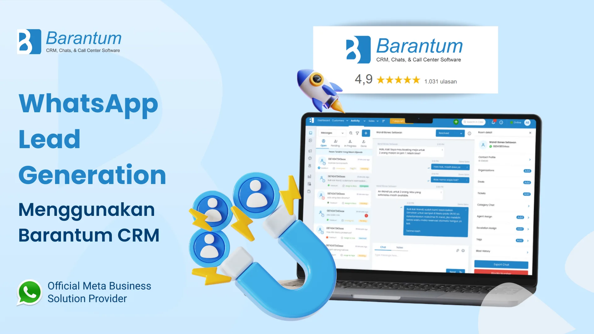 WhatsApp Lead Generation Menggunakan Barantum CRM