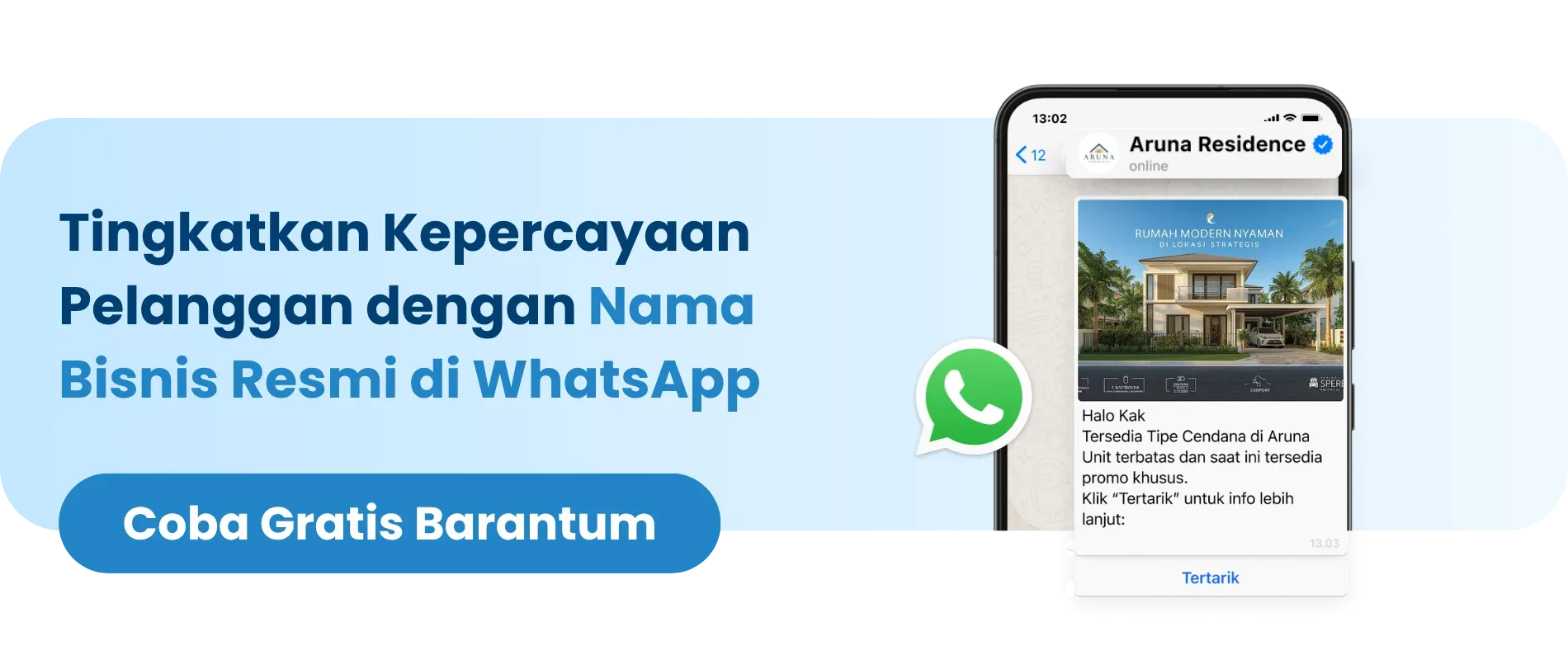 CTA Barantum - Whatsapp Tingkatkan Kepercayaan Pelanggan dengan Nama Bisnis Resmi di WhatsApp