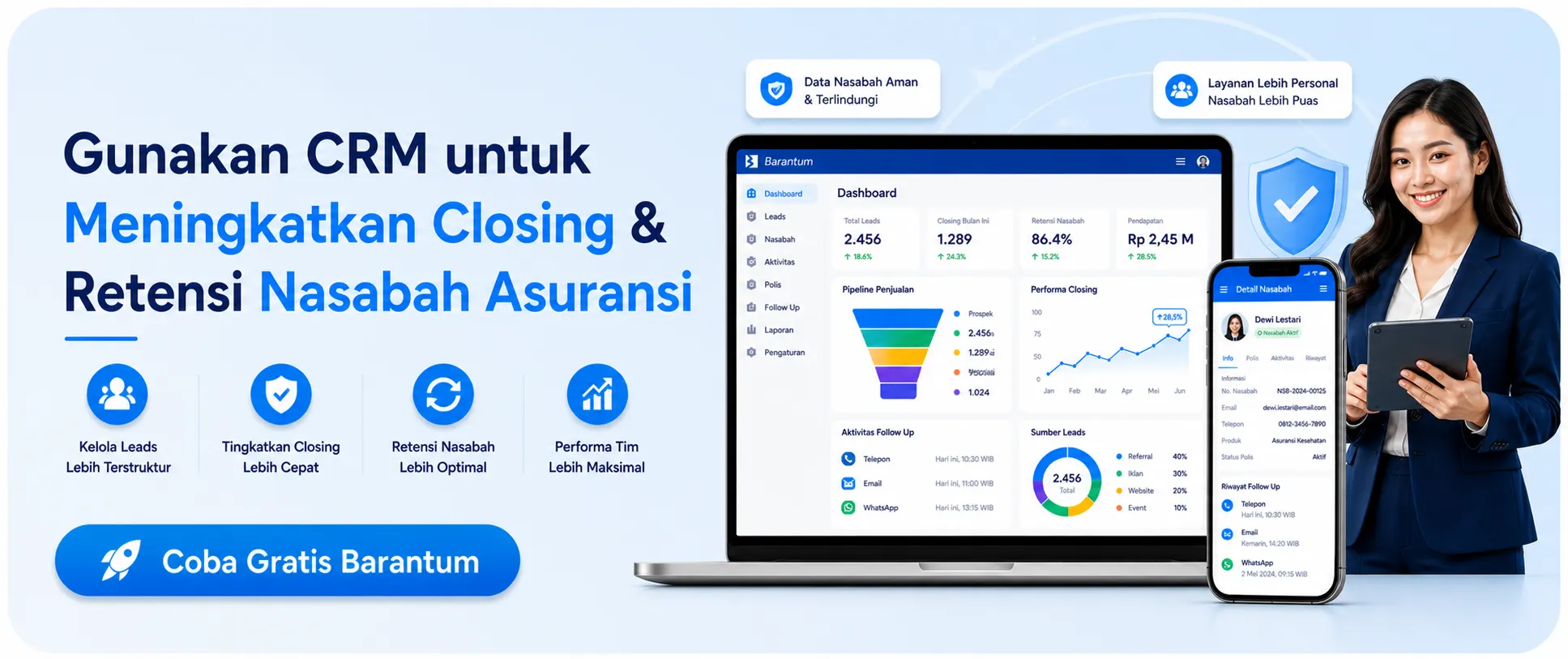 Gunakan CRM untuk Meningkatkan Closing & Retensi Nasabah Asuransi Gunakan CRM untuk Meningkatkan Closing & Retensi Nasabah Asuransi
