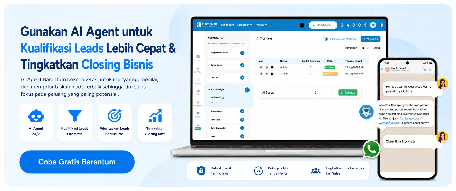 Gunakan AI Agent untuk Kualifikasi Leads Lebih Cepat & Tingkatkan Closing Bisnis Gunakan AI Agent untuk Kualifikasi Leads Lebih Cepat & Tingkatkan Closing Bisnis