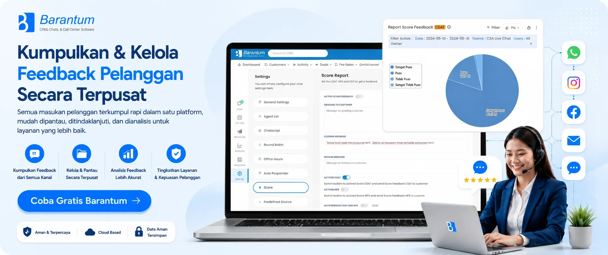 Kumpulkan & Kelola Feedback Pelanggan Secara Terpusat Kumpulkan & Kelola Feedback Pelanggan Secara Terpusat
