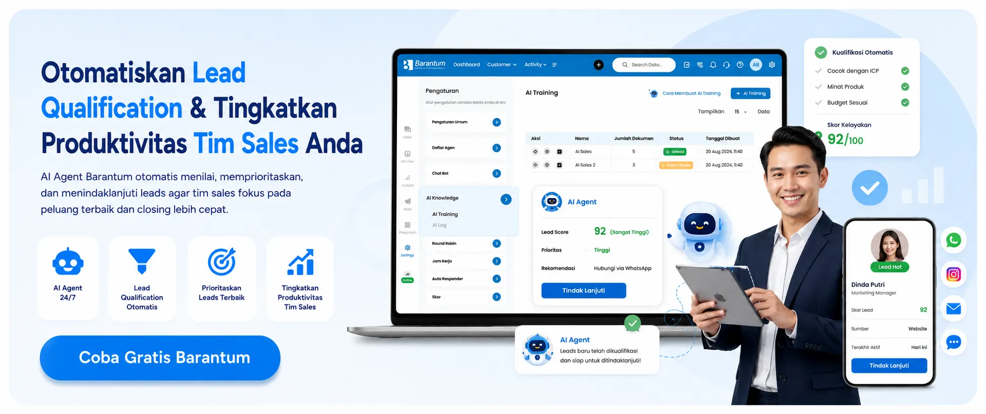 Otomatiskan Lead Qualification & Tingkatkan Produktivitas Tim Sales Anda Otomatiskan Lead Qualification & Tingkatkan Produktivitas Tim Sales Anda