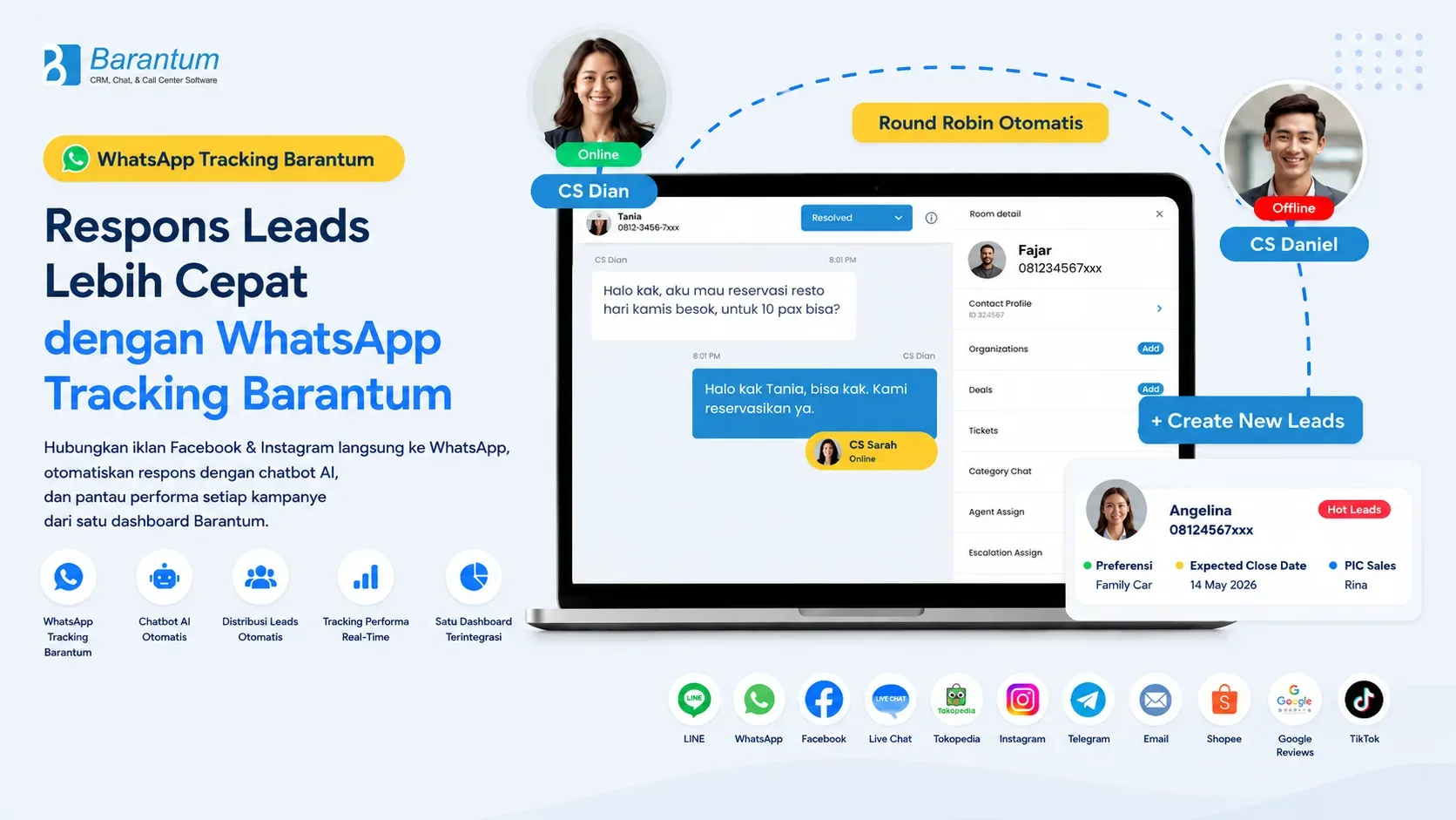 WhatsApp Tracking Barantum Bantu Monitoring Leads Lebih Efektif