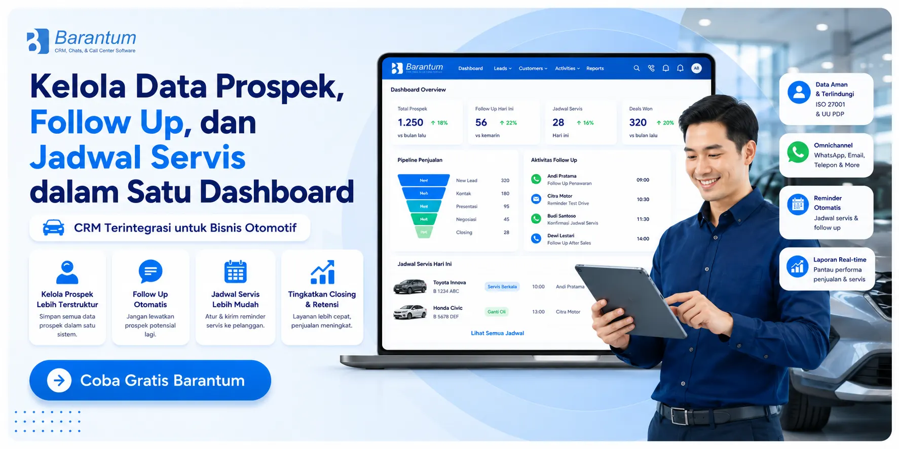 Kelola Data Prospek, Follow Up, dan Jadwal Servis dalam Satu Dashboard Kelola Data Prospek, Follow Up, dan Jadwal Servis dalam Satu Dashboard