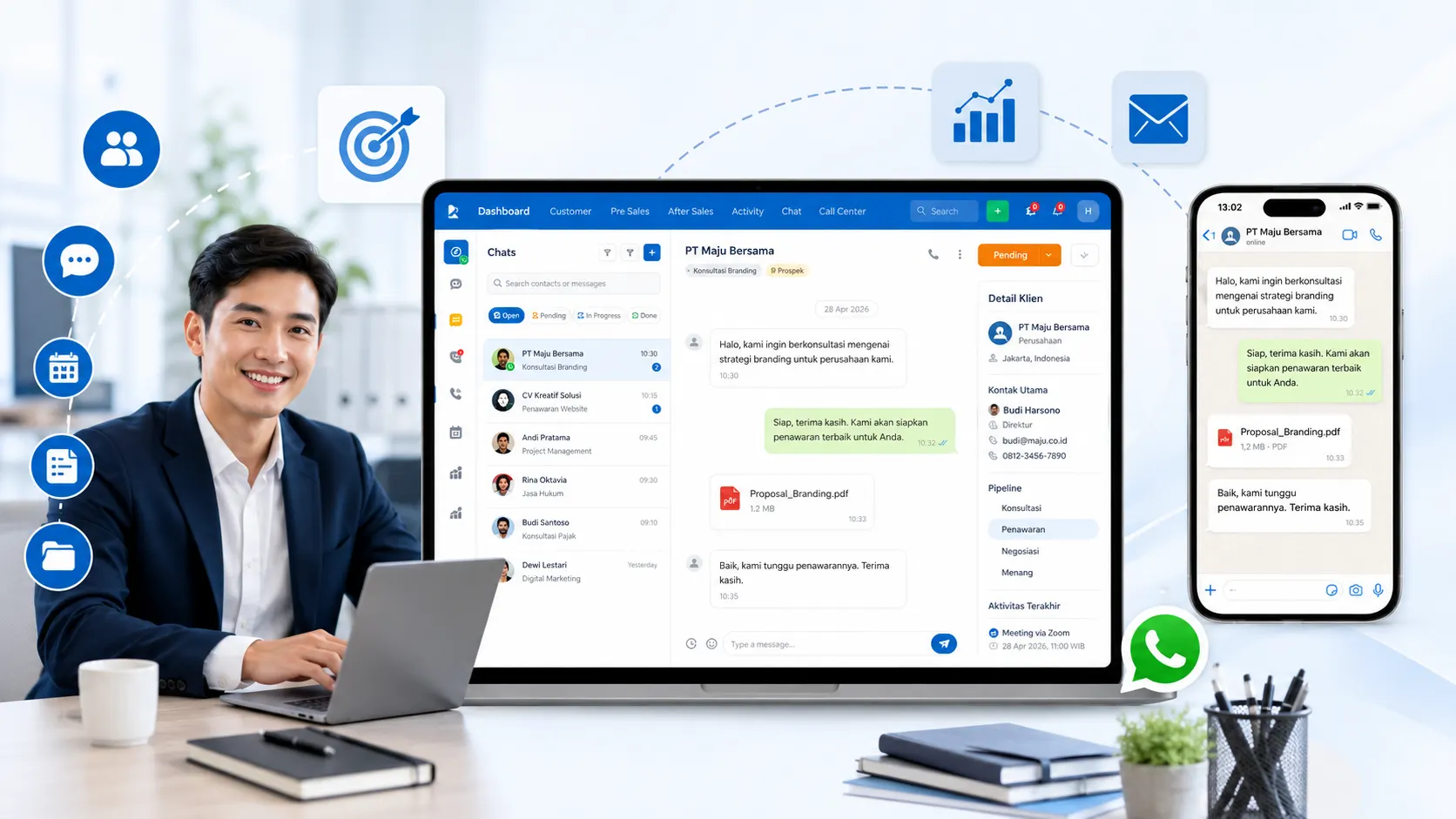 Rekomendasi Aplikasi CRM Jasa Profesional Terbaik di Indonesia Rekomendasi Aplikasi CRM Jasa Profesional Terbaik di Indonesia