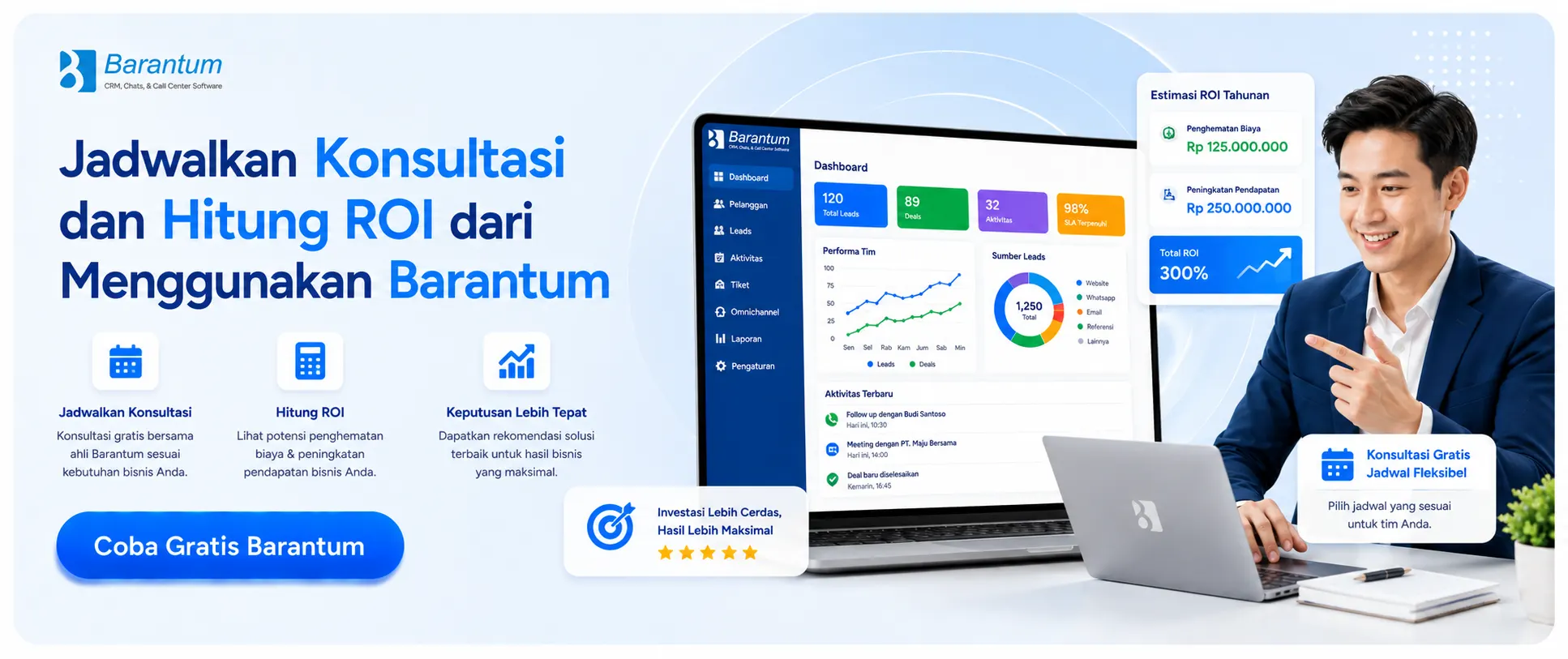 Jadwalkan Konsultasi dan Hitung ROI dari Menggunakan Barantum Jadwalkan Konsultasi dan Hitung ROI dari Menggunakan Barantum