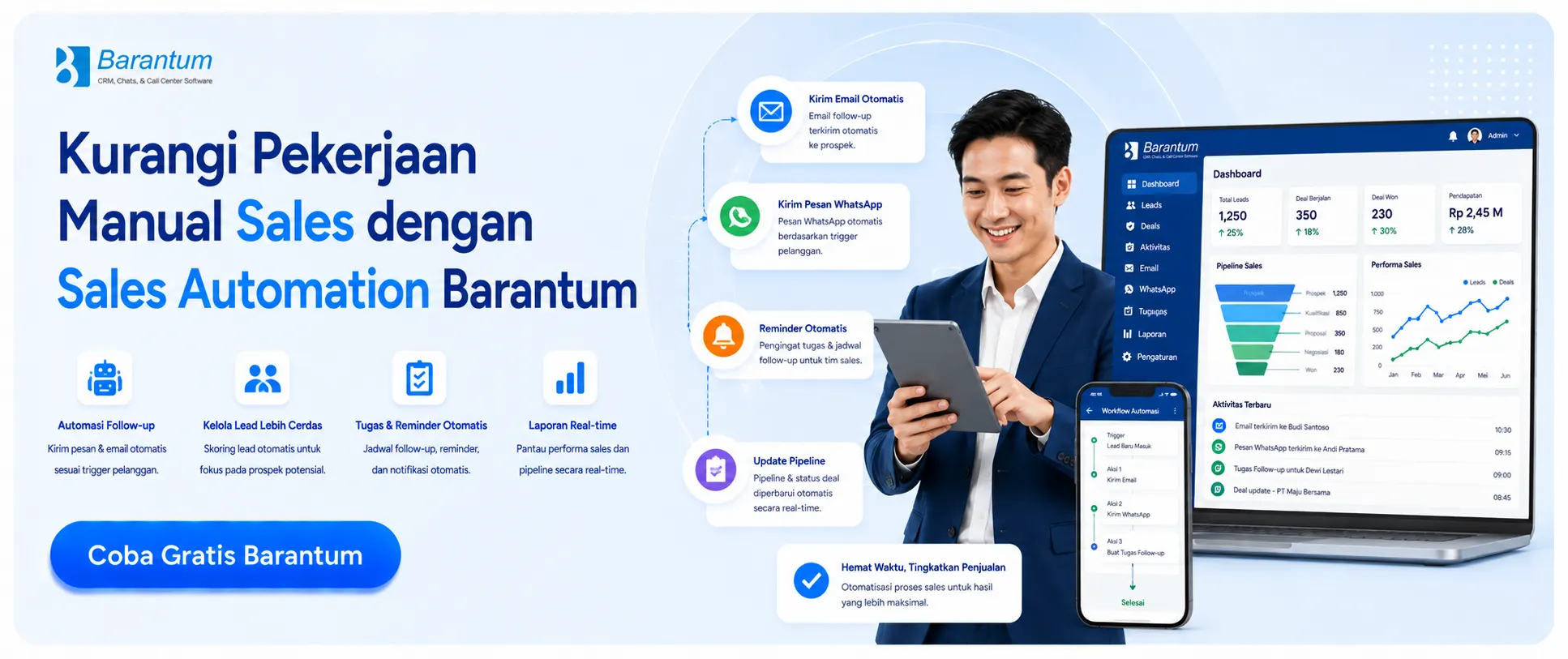 Kurangi Pekerjaan Manual Sales dengan Sales Automation Barantum Kurangi Pekerjaan Manual Sales dengan Sales Automation Barantum
