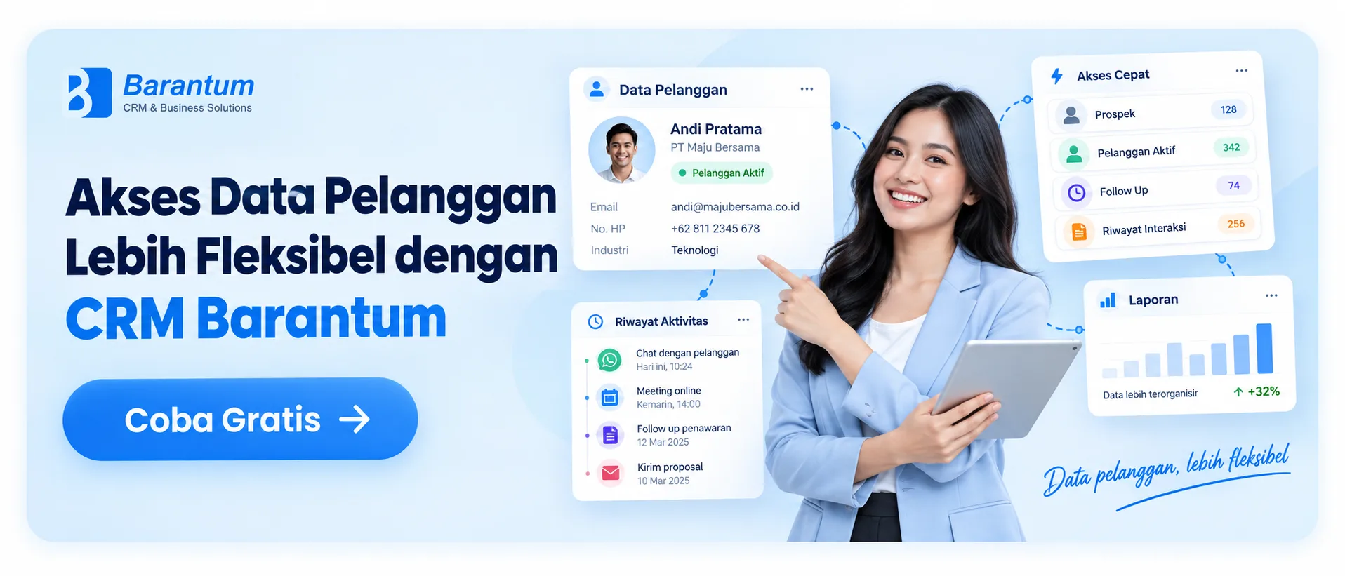 Akses Data Pelanggan Lebih Fleksibel dengan CRM Barantum Akses Data Pelanggan Lebih Fleksibel dengan CRM Barantum