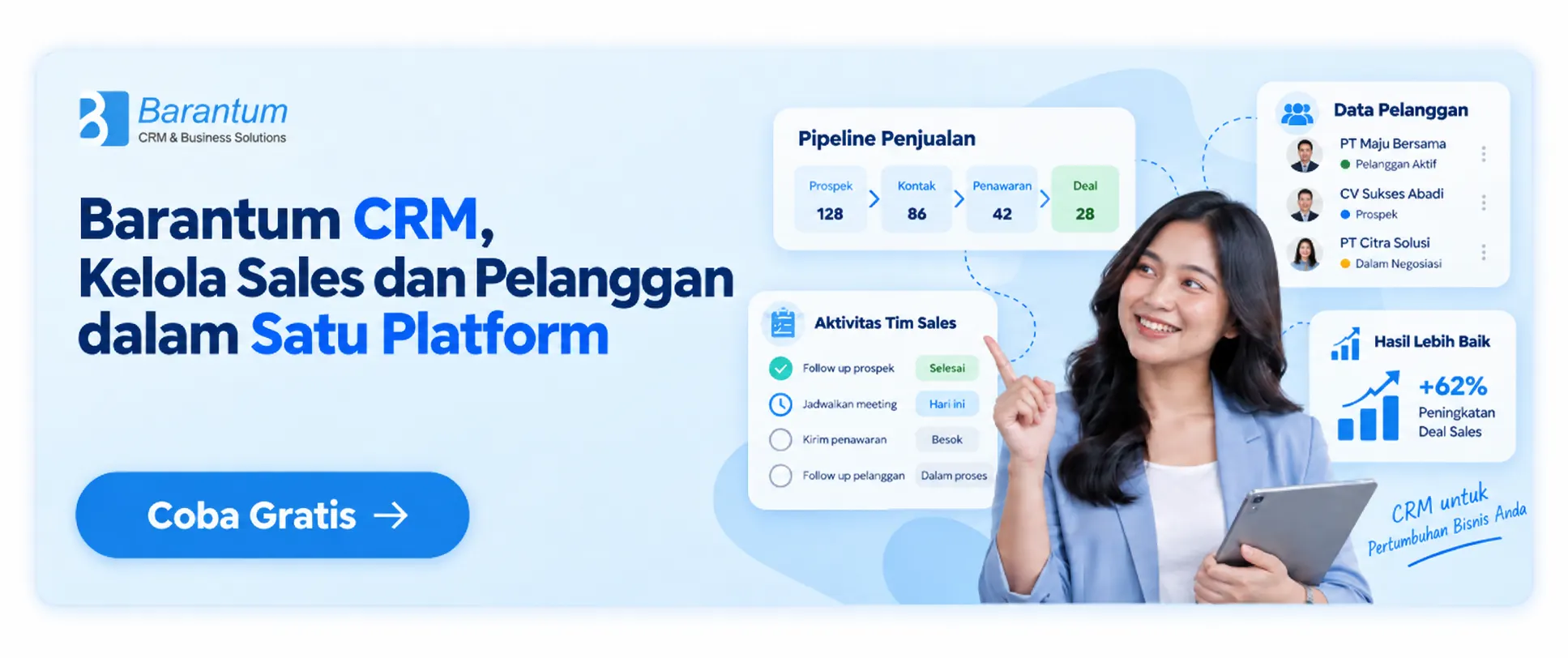Barantum CRM, Kelola Sales dan Pelanggan dalam Satu Platform