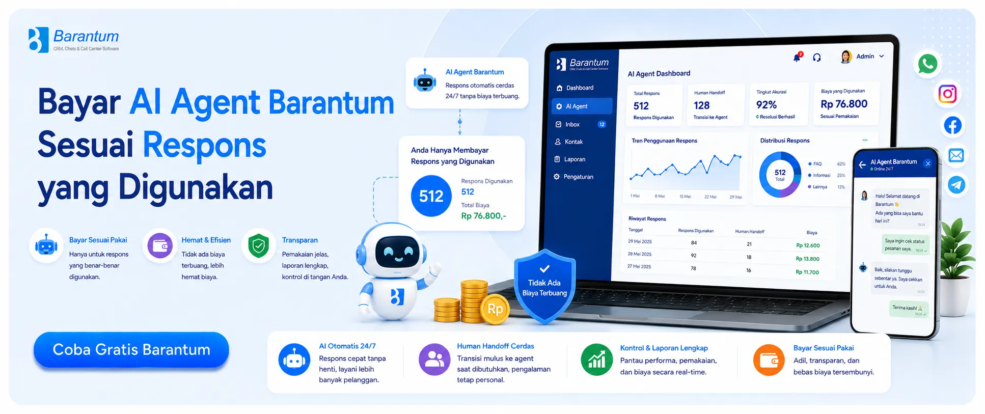 Bayar AI Agent Barantum Sesuai Respons yang Digunakan Bayar AI Agent Barantum Sesuai Respons yang Digunakan