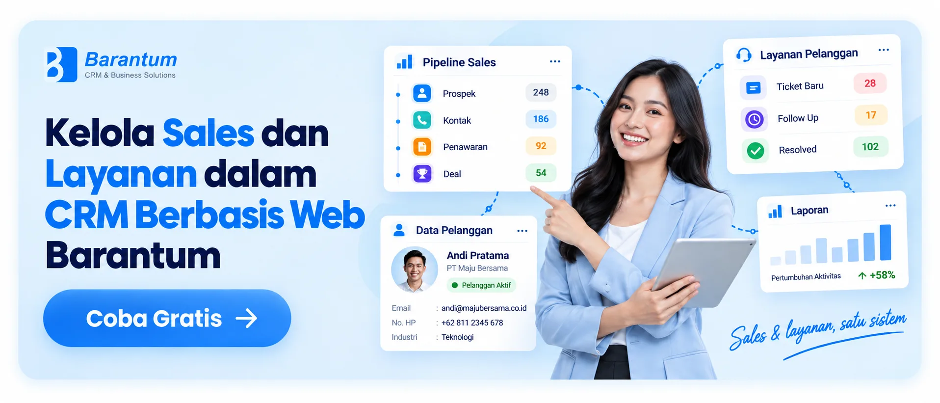 Kelola Sales dan Layanan dalam CRM Berbasis Web Barantum Kelola Sales dan Layanan dalam CRM Berbasis Web Barantum