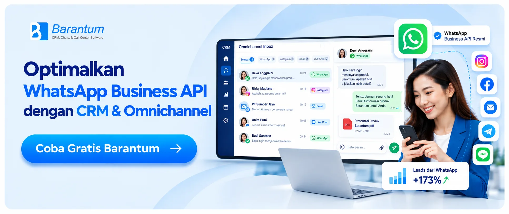 Optimalkan WhatsApp Business API dengan CRM & Omnichannel Optimalkan WhatsApp Business API dengan CRM & Omnichannel