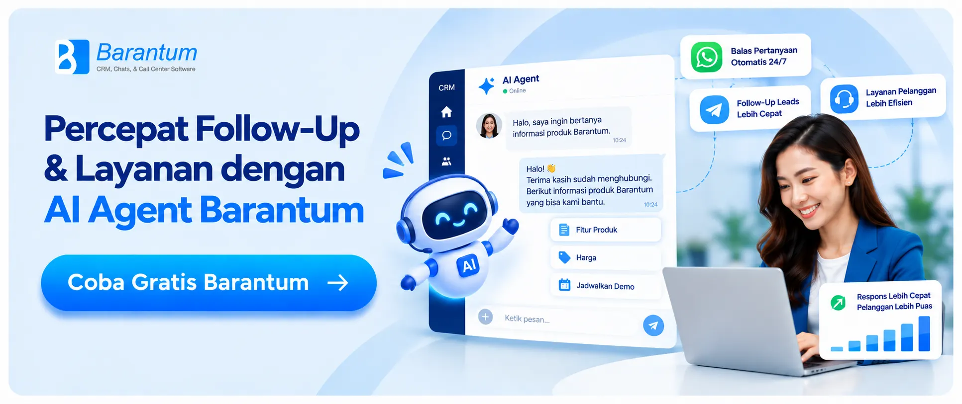 Percepat Follow-Up & Layanan dengan AI Agent Barantum