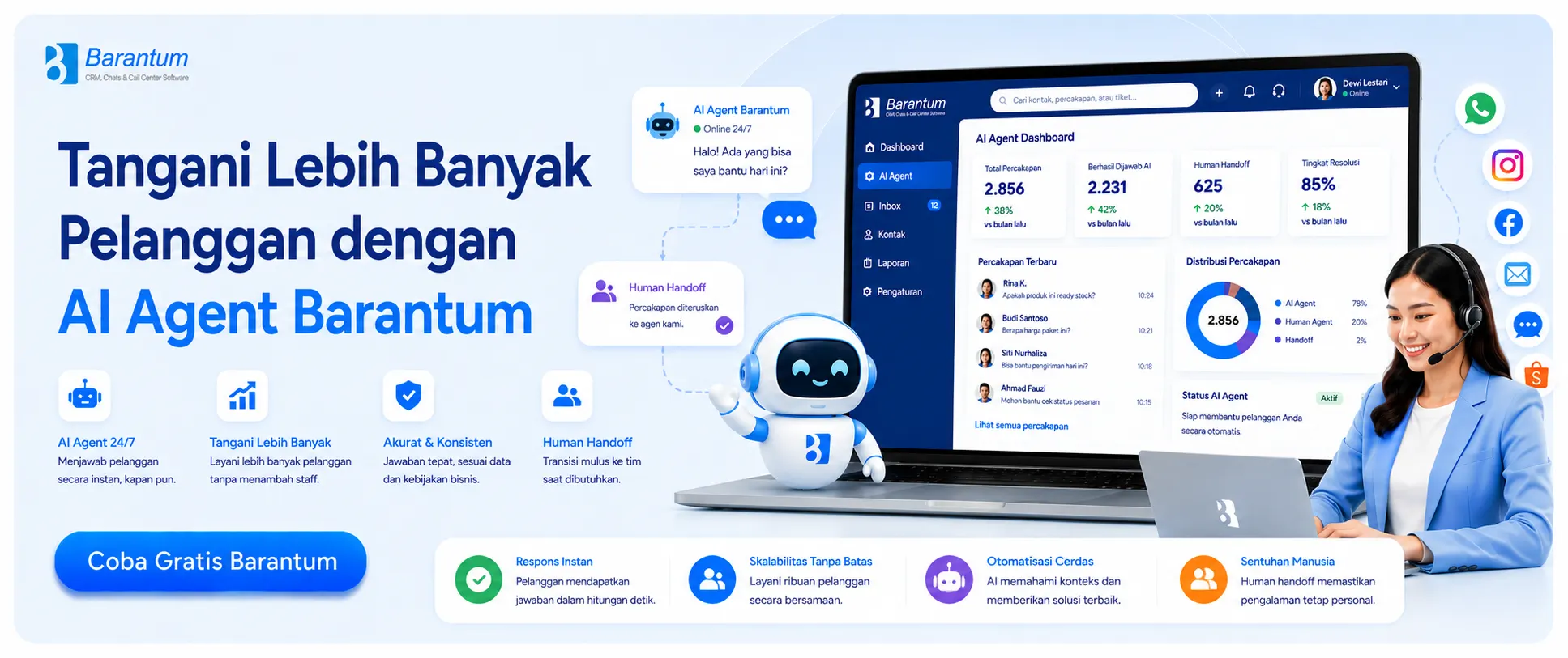Tangani Lebih Banyak Pelanggan dengan AI Agent Barantum Tangani Lebih Banyak Pelanggan dengan AI Agent Barantum
