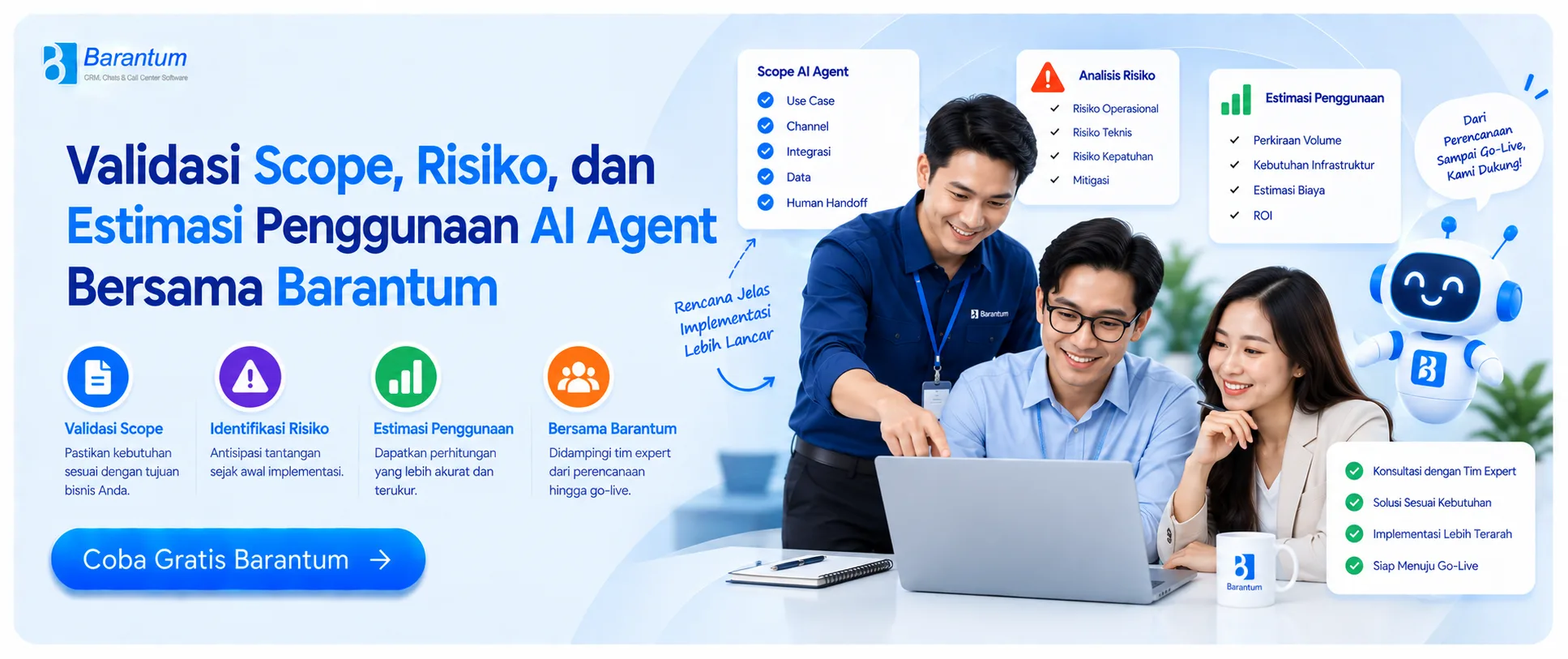 Validasi Scope, Risiko, dan Estimasi Penggunaan AI Agent Bersama Barantum